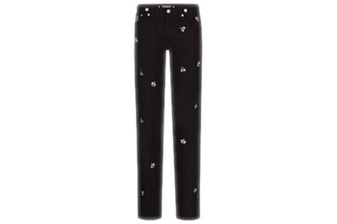 KAWS x Dior Bee Embroidery Jeans Black Men's 